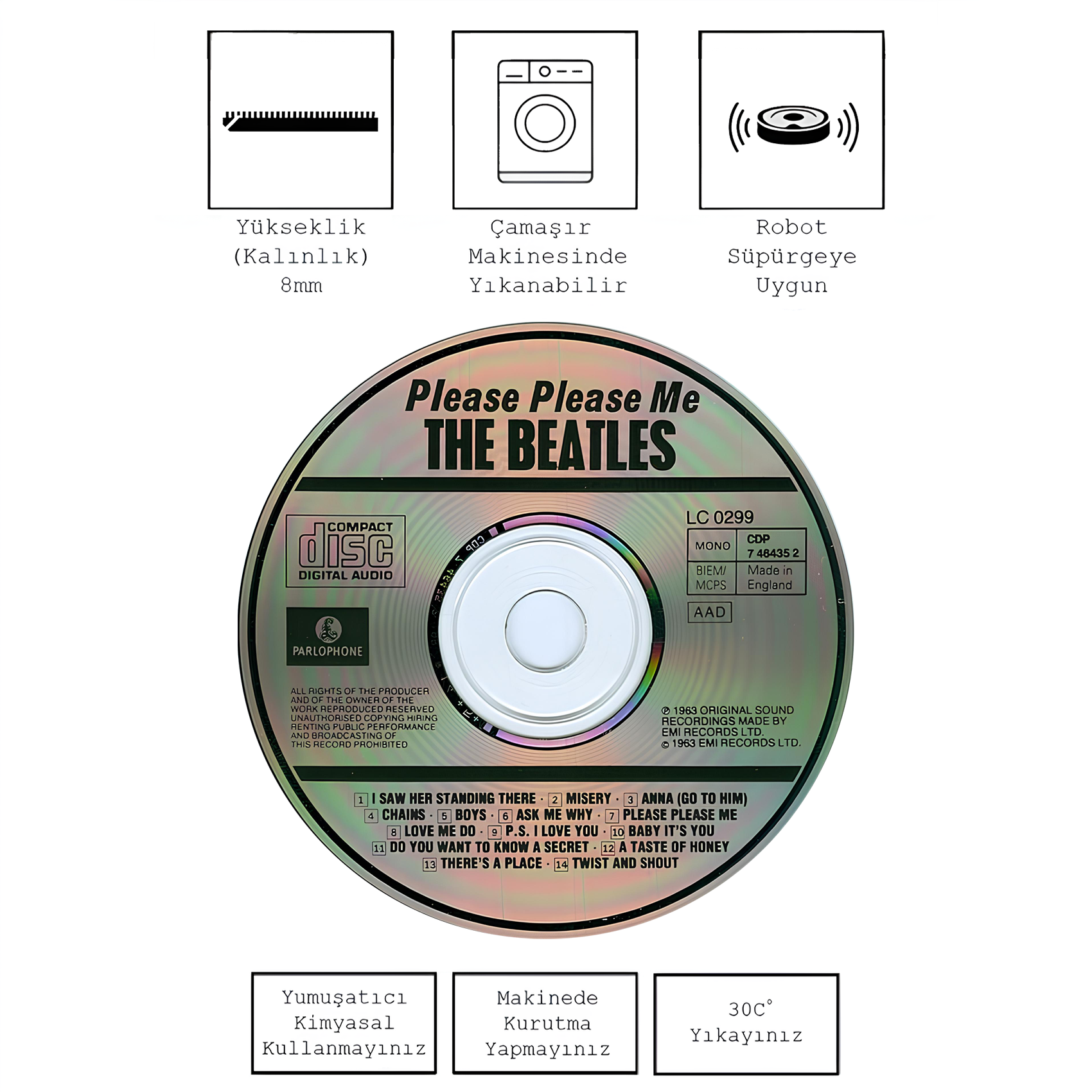 the beatles please please me cd, kinnsich halı