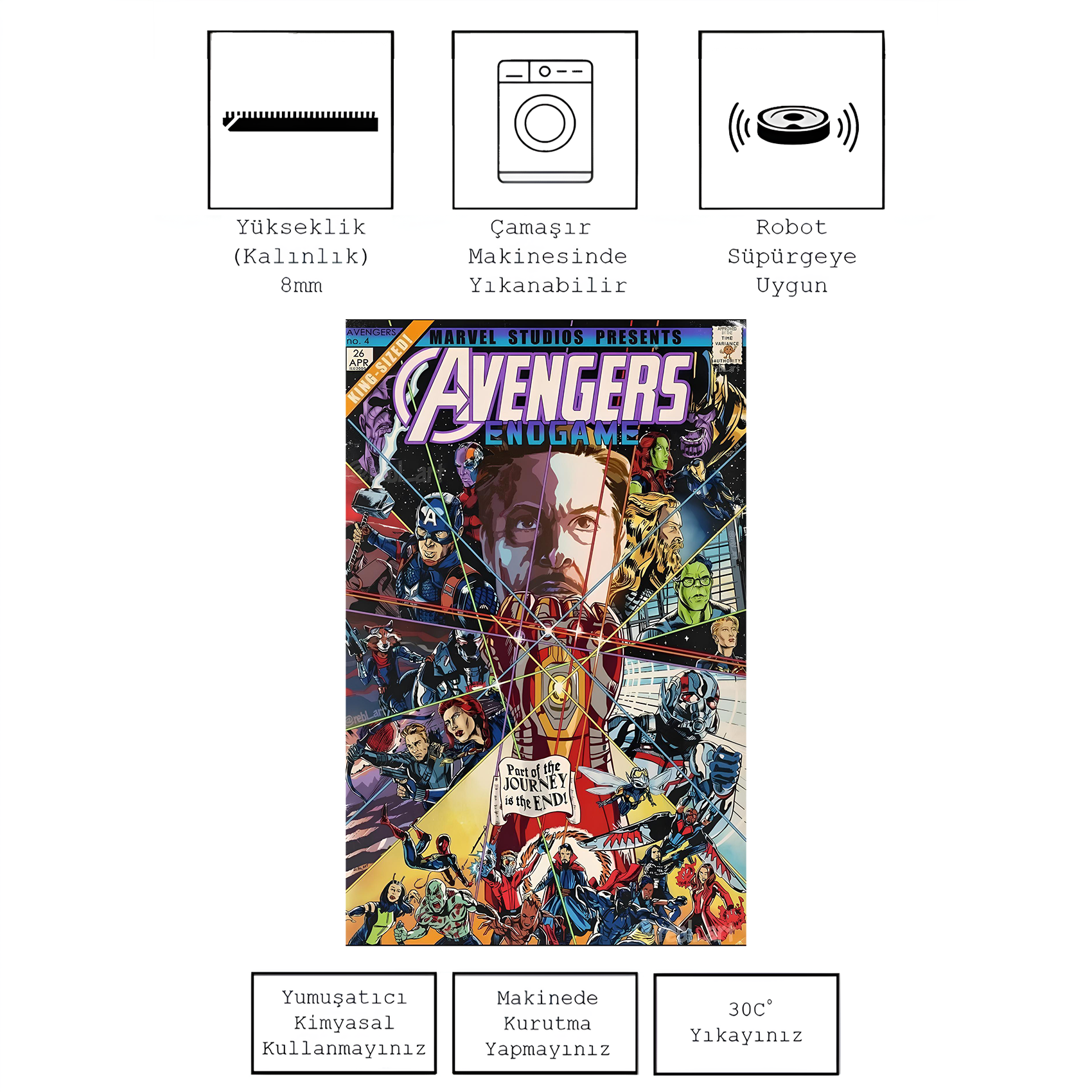 avengers endgame comic, kinnsich halı