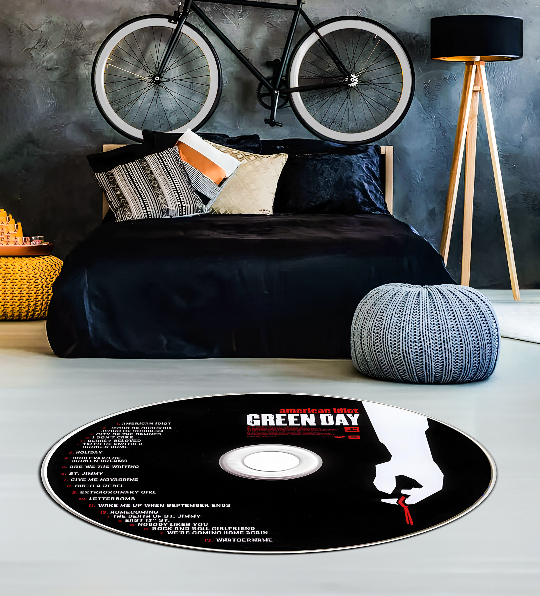 green day american idiot cd, kinnsich halı