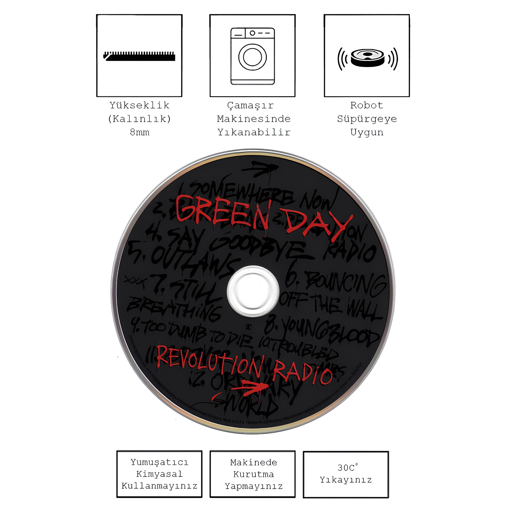 green day american revolution cd, kinnsich halı