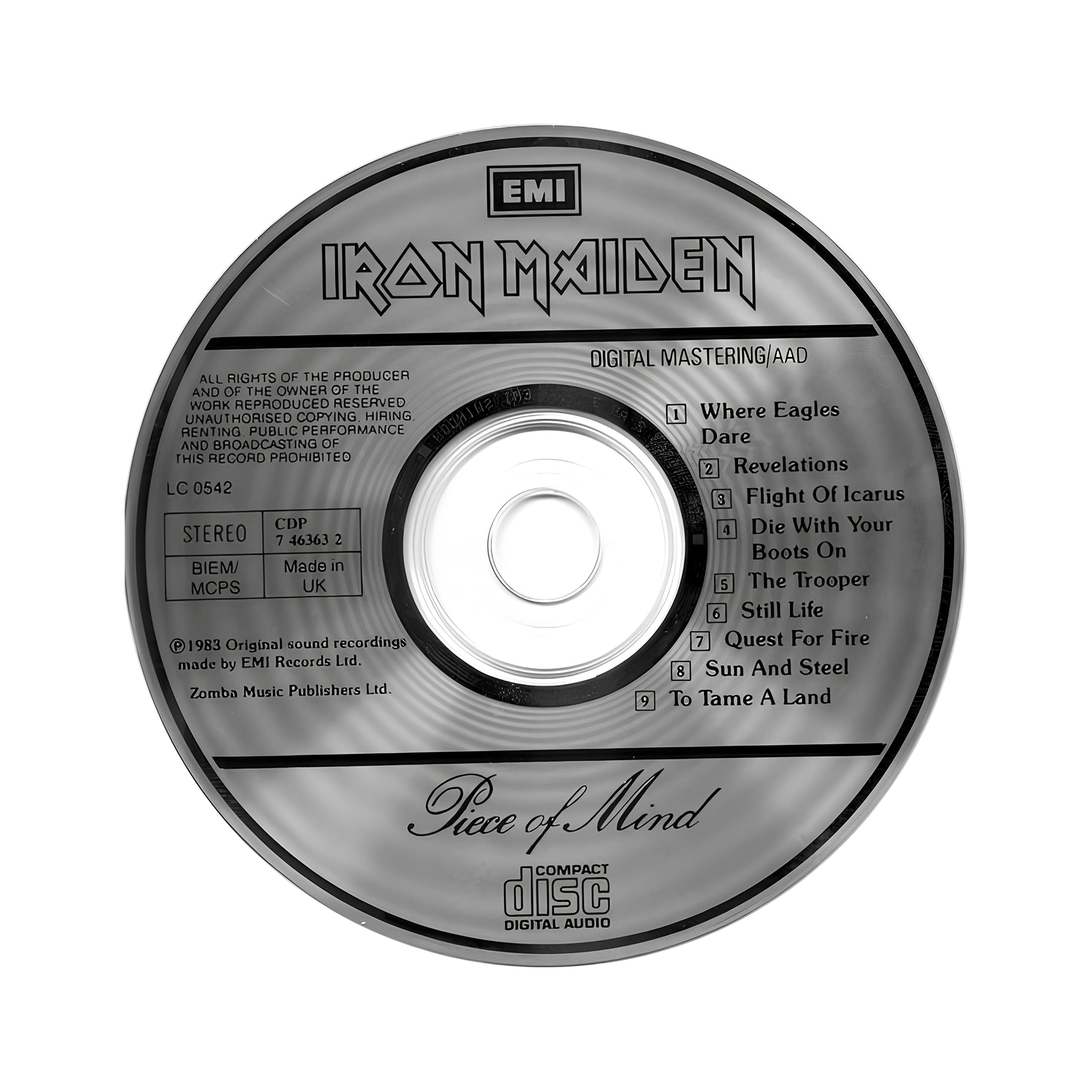 iron maiden piece of mind cd, kinnsich halı