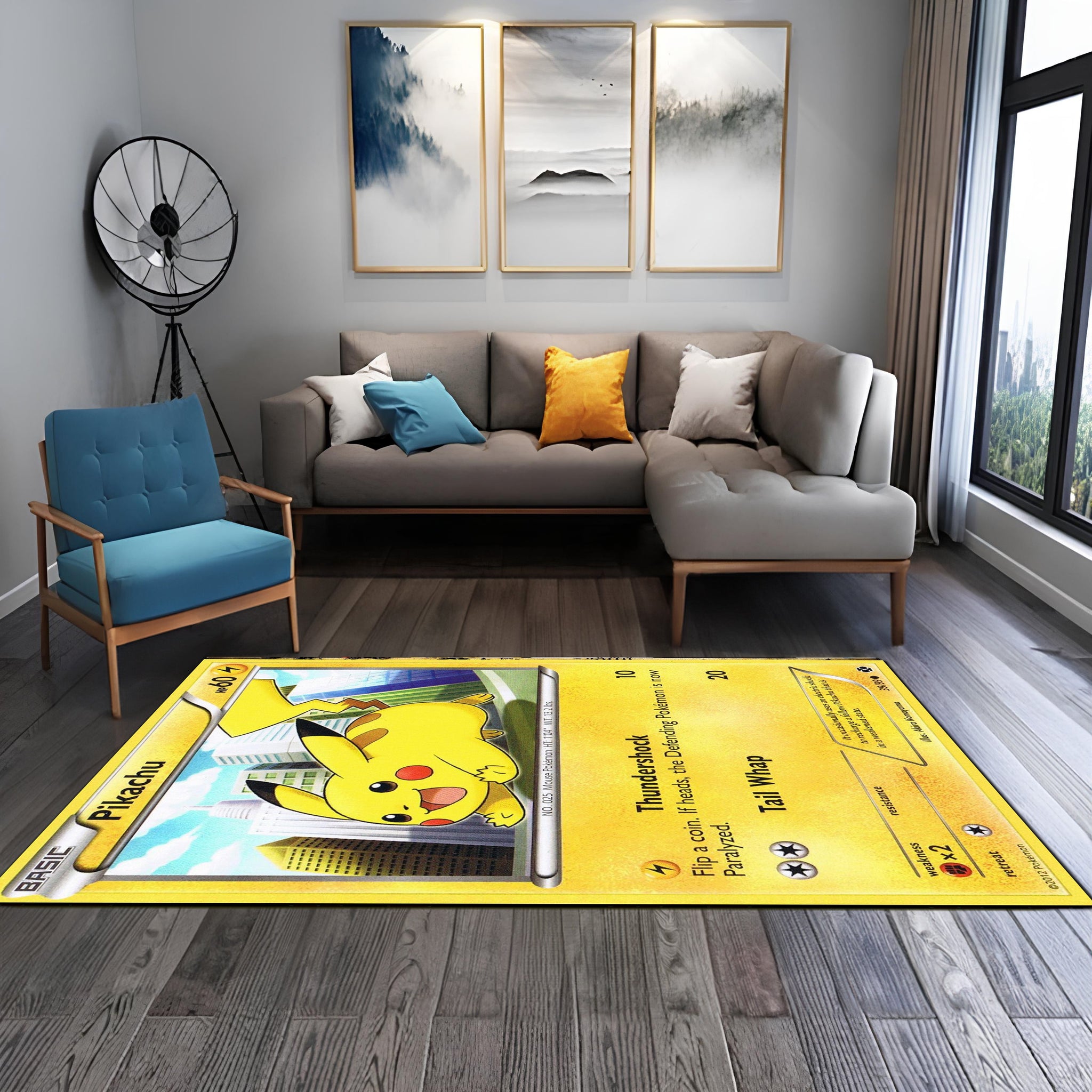 pokemon pikachu, kinnsich halı