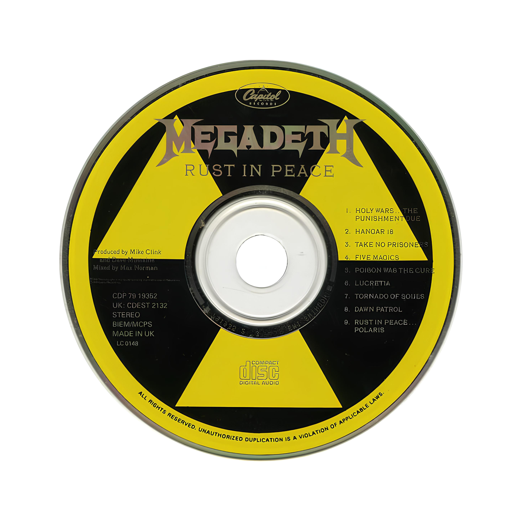 megadeth rust in peace cd, kinnsich halı