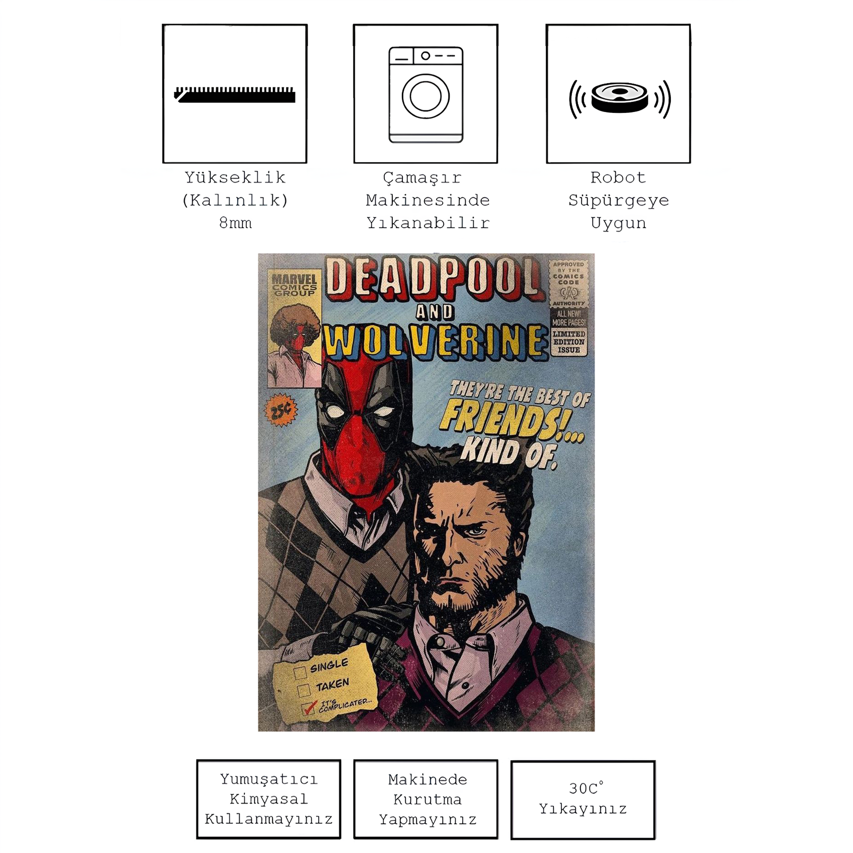 deadpool & wolverine comic, kinnsich halı