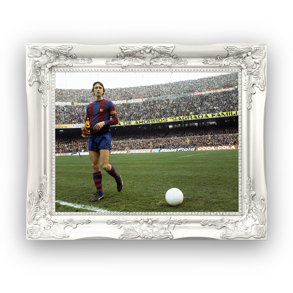 cruyff at camp nou in 1978, premium tablo