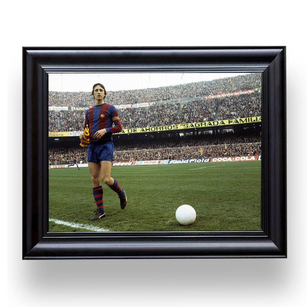 cruyff at camp nou in 1978, premium tablo