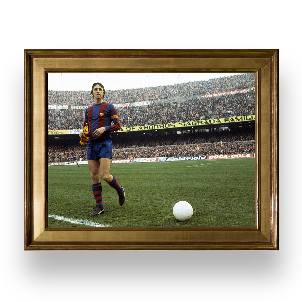 cruyff at camp nou in 1978, premium tablo