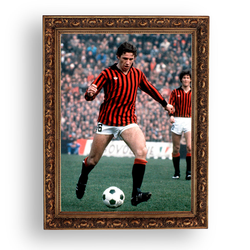 franco baresi - ac milan (1979), premium tablo