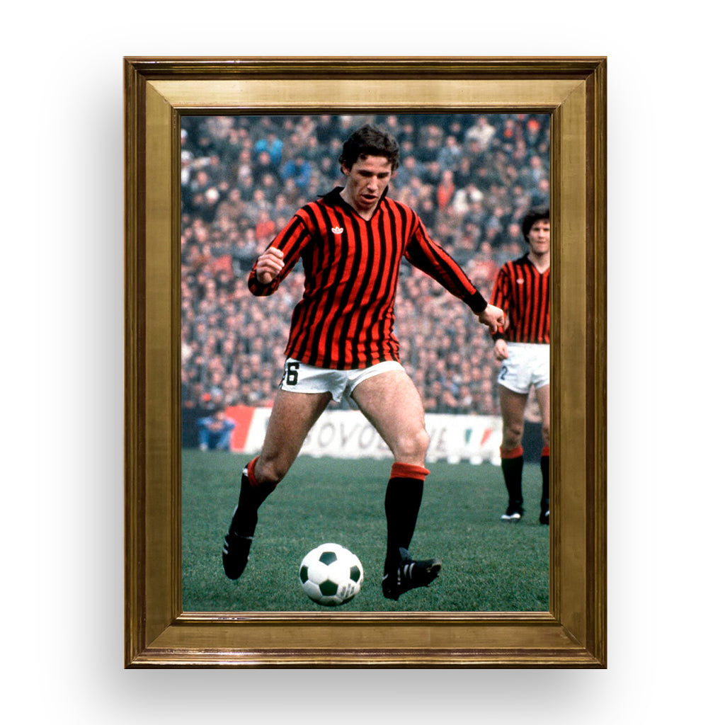 franco baresi - ac milan (1979), premium tablo