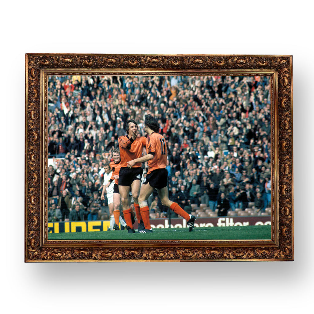 johan cruyff and robert rensenbrink, premium tablo