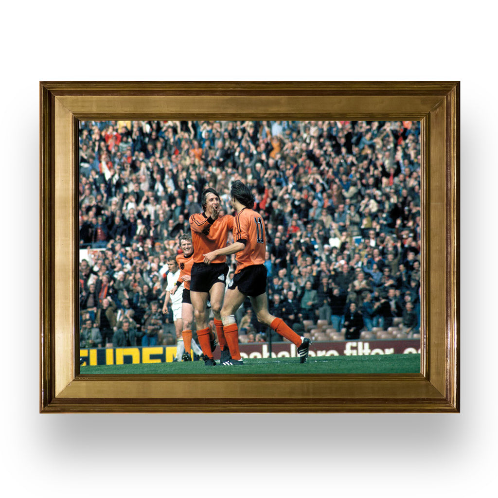 johan cruyff and robert rensenbrink, premium tablo