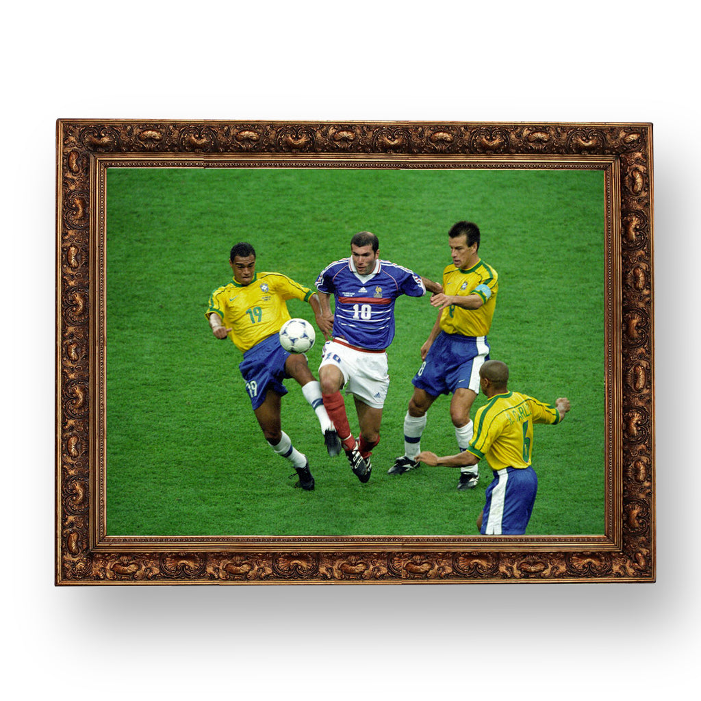 zidane brazil-france world cup in 1998, premium tablo