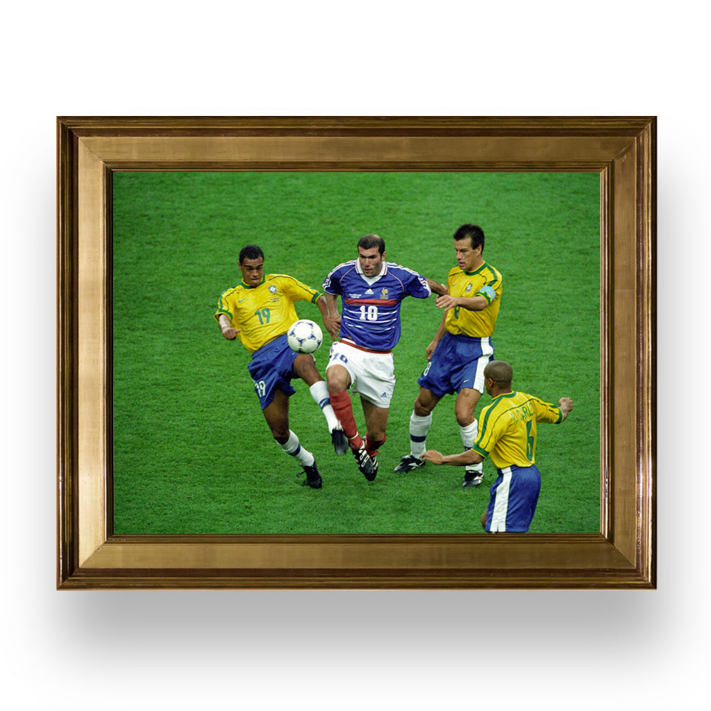 zidane brazil-france world cup in 1998, premium tablo