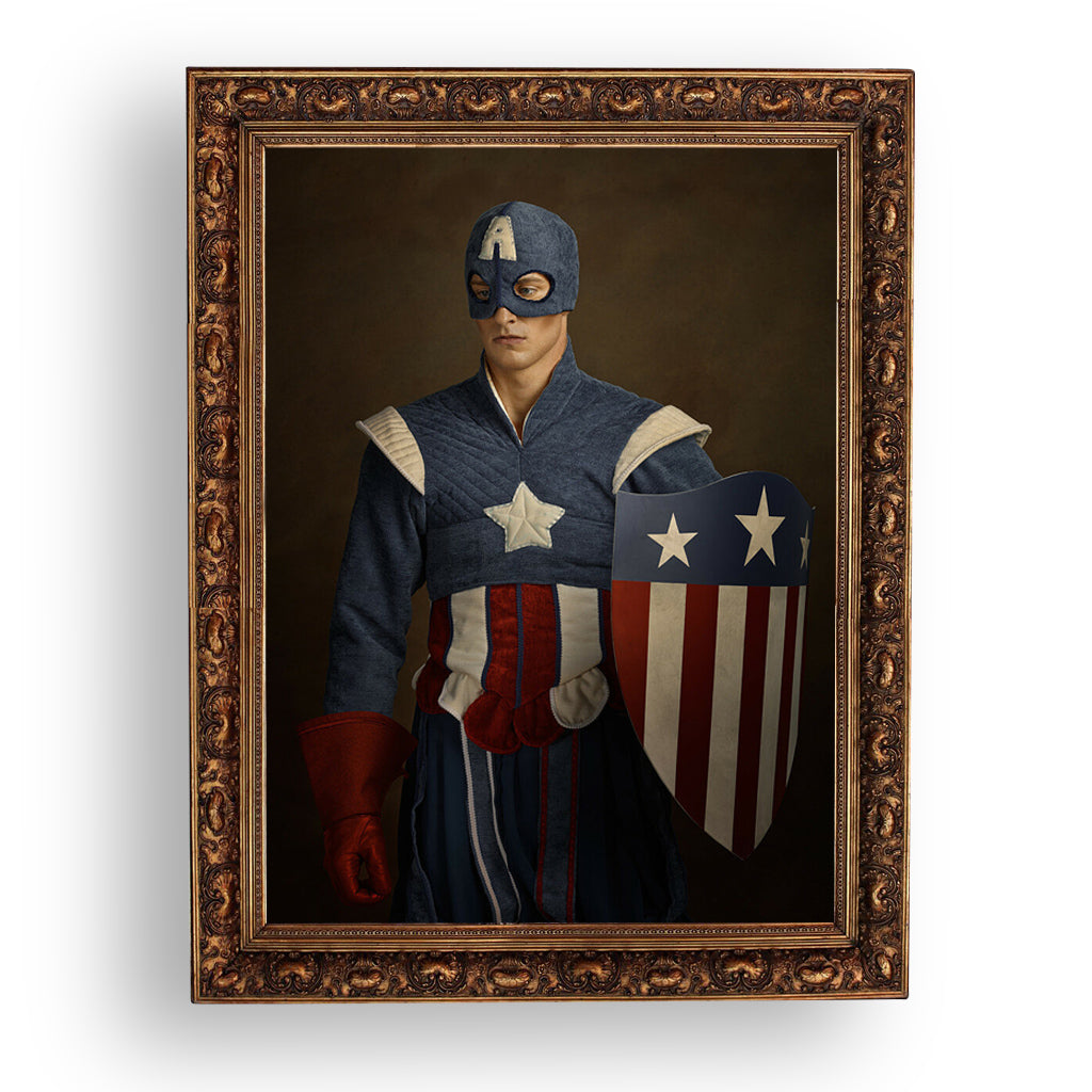 captain america, premium tablo