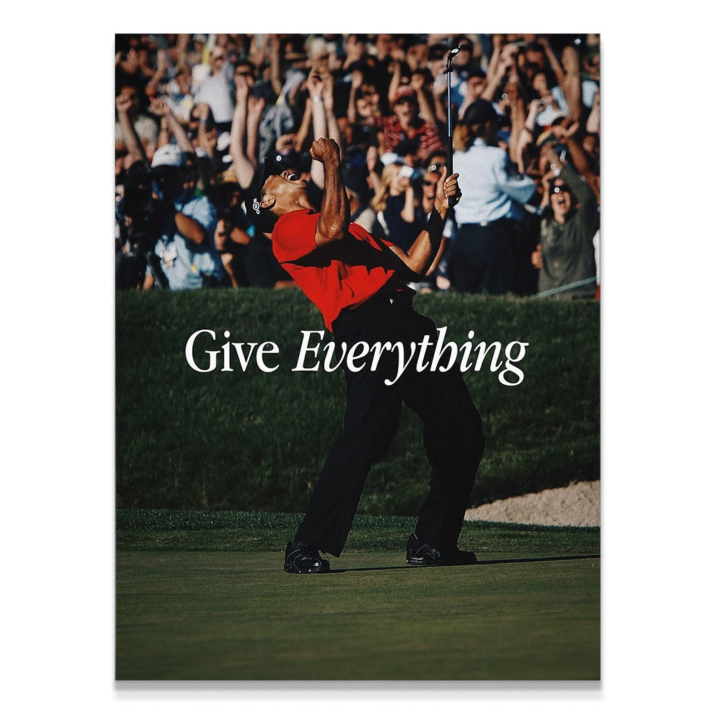 give everything, tiger woods, kanvas tablo