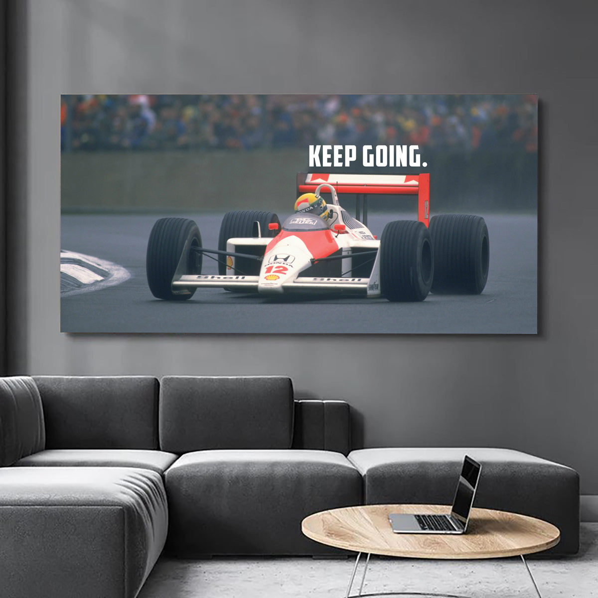 keep going, ayrton senna, kanvas tablo