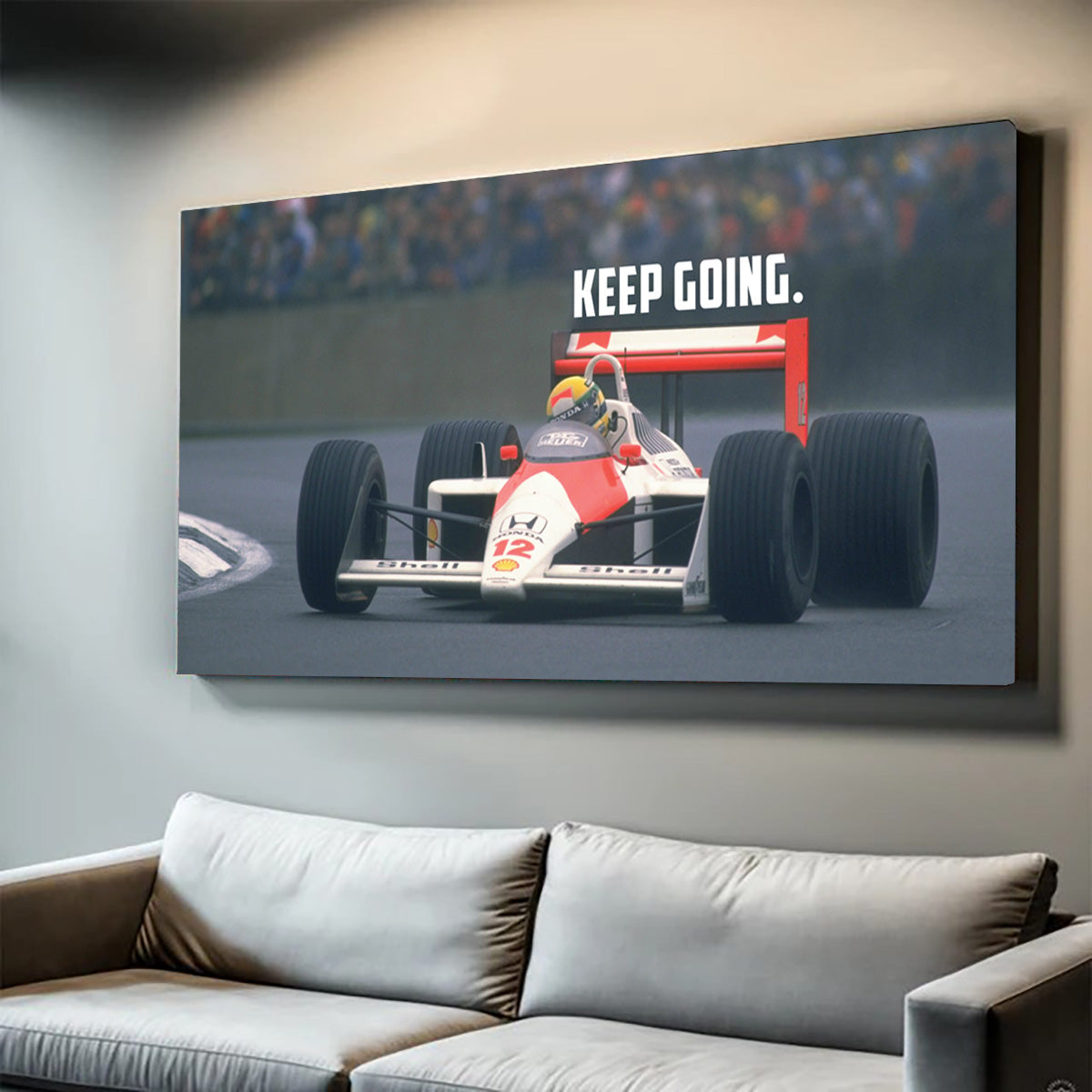 keep going, ayrton senna, kanvas tablo