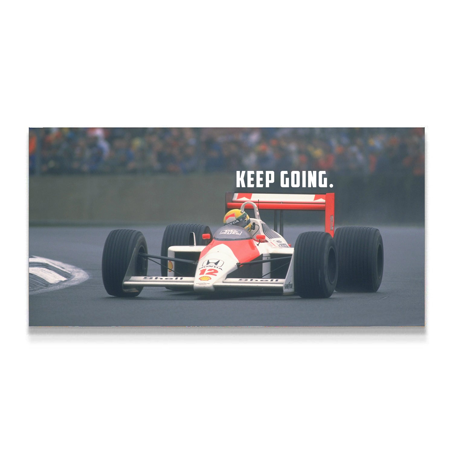 keep going, ayrton senna, kanvas tablo