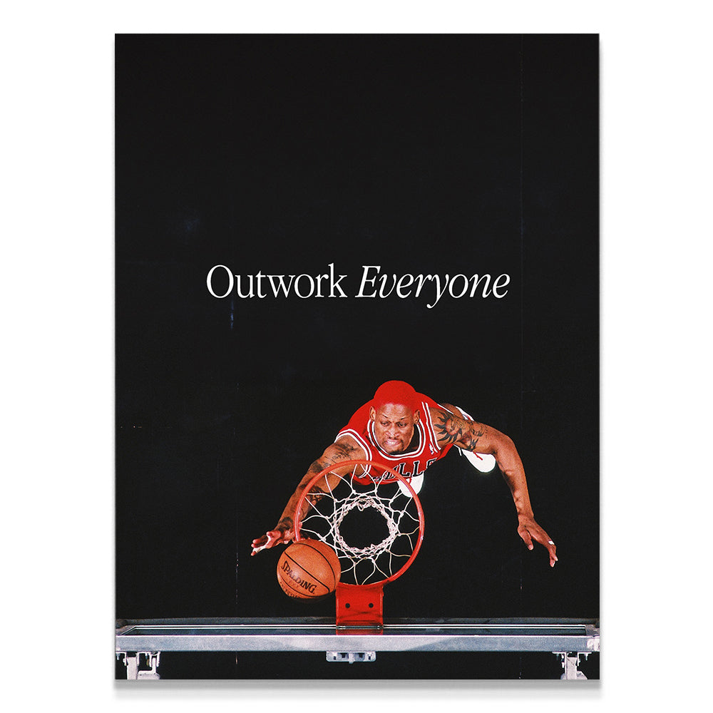 outwork everyone, rodman, kanvas tablo