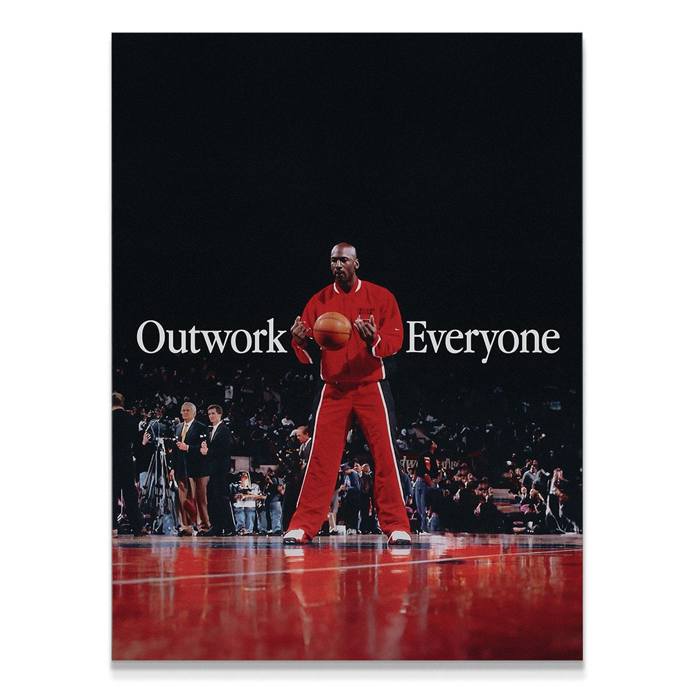 outwork everyone v2, micheal jordan, kanvas tablo