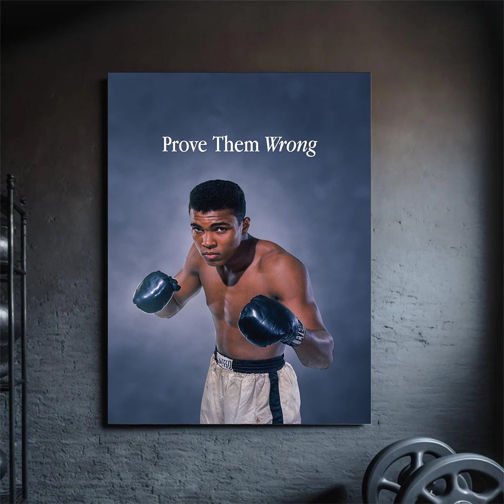 prove them wrong, muhammed ali, kanvas tablo